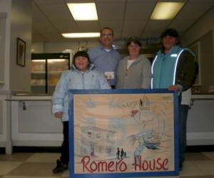 (Pictured: Clow Canada Vice President General Manager Rick Benoit and Romero House Staff and Visitors)